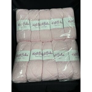 Lot Of 10 Knit Picks Brava Sport Weight Yarn Acrylic, 273 Yards, Blush